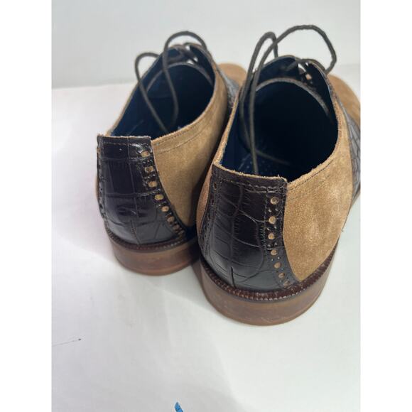 Cole Haan Embossed Alligator/Suede Oxfords size 9 1/2 M Excellent condition - Picture 4 of 5